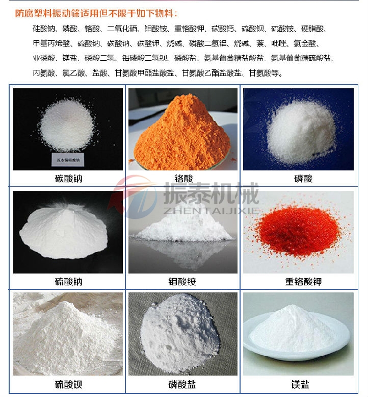 二氧化硫耐酸堿振動(dòng)篩應(yīng)用行業(yè)